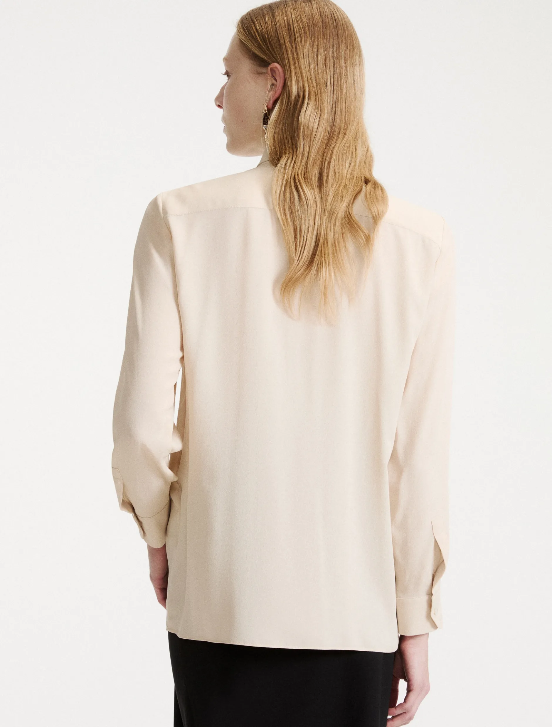 Camicia in misto seta - SABBIA