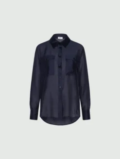 Camicia in organza - BLU NOTTE