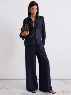 Camicia in organza - BLU NOTTE