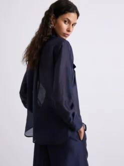 Camicia in organza - BLU NOTTE