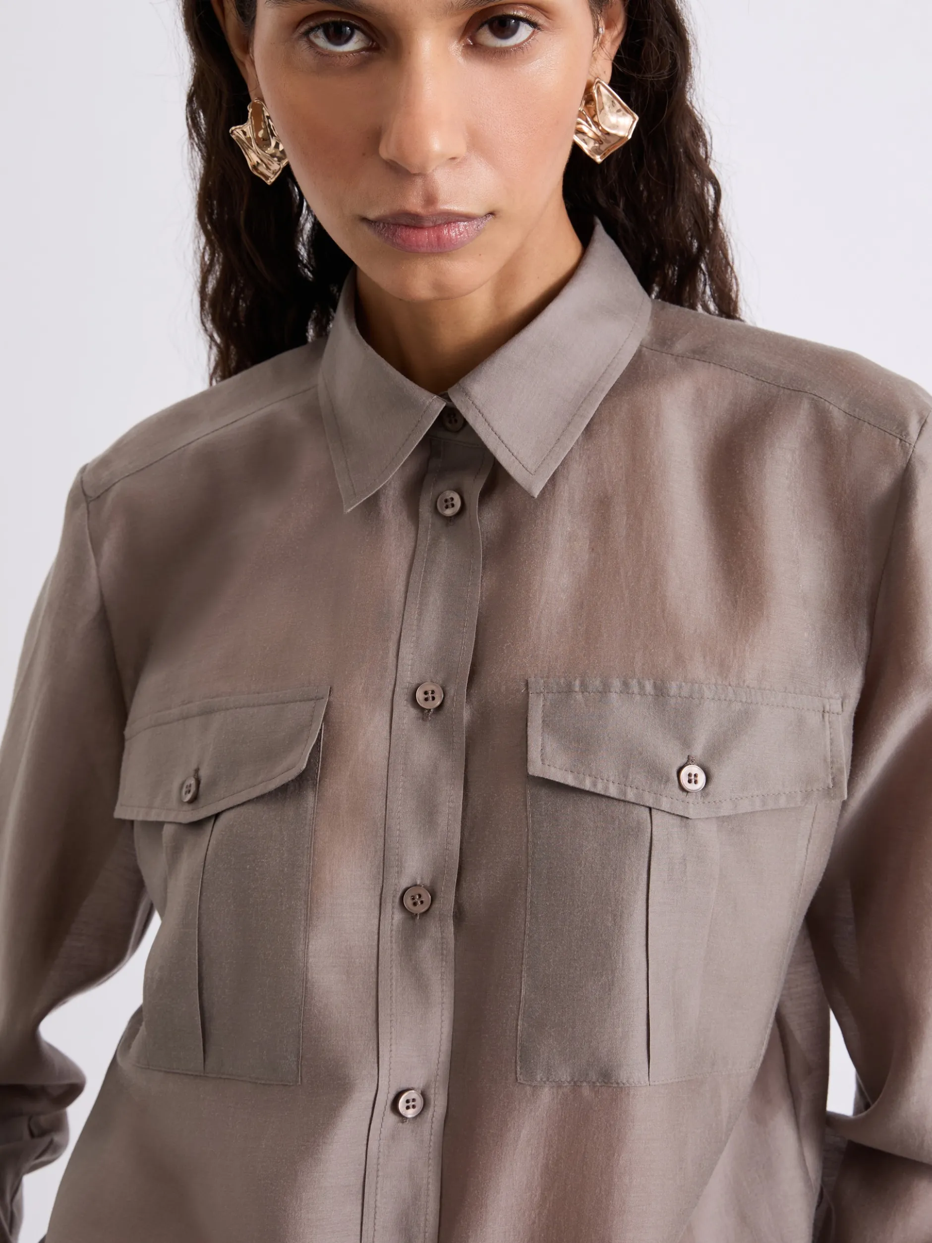 Camicia in organza - STONE