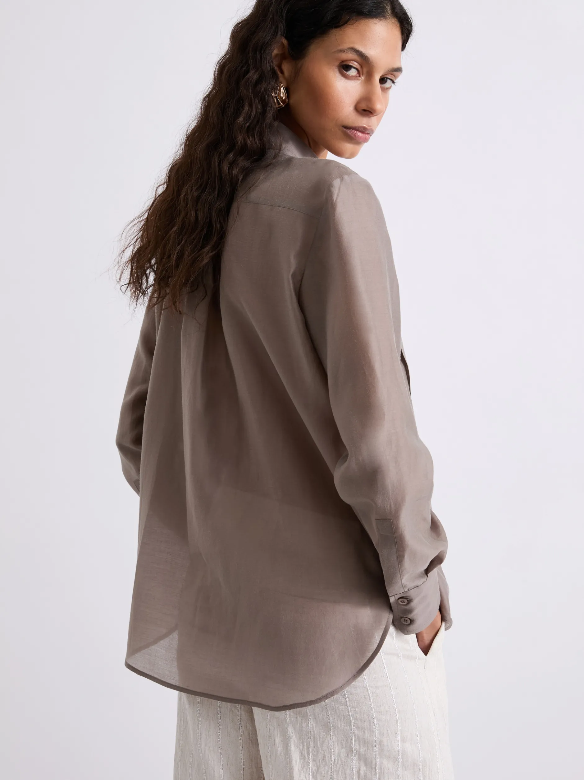 Camicia in organza - STONE