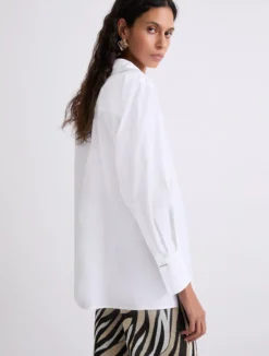 Camicia in popeline di cotone - BIANCO OTTICO