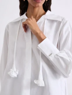 Camicia in popeline di cotone - BIANCO OTTICO
