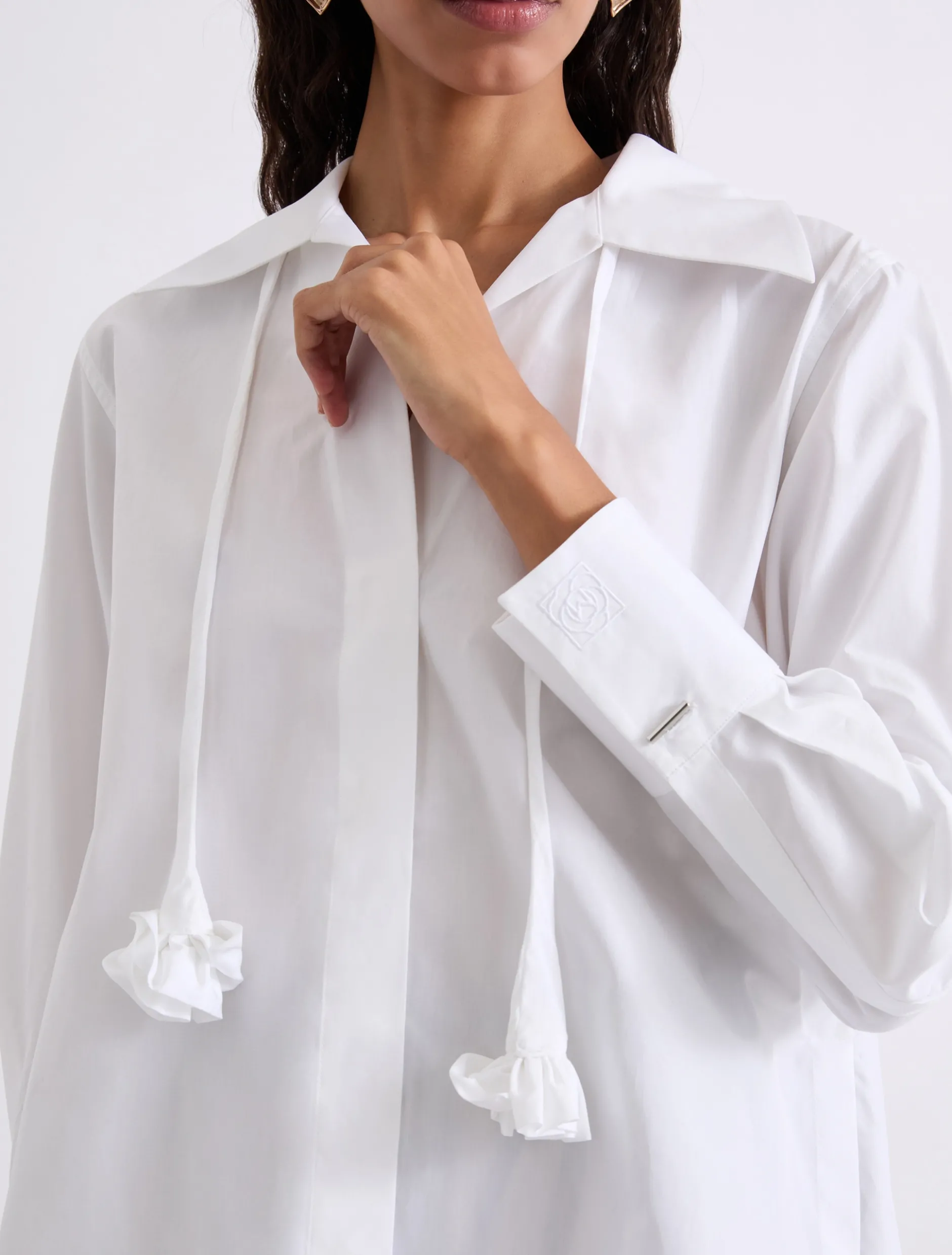 Camicia in popeline di cotone - BIANCO OTTICO