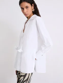 Camicia in popeline di cotone - BIANCO OTTICO
