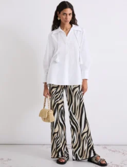 Camicia in popeline di cotone - BIANCO OTTICO