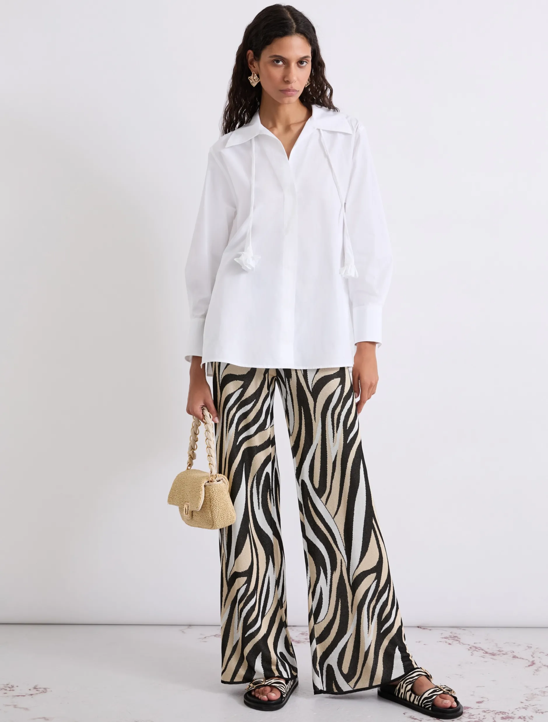 Camicia in popeline di cotone - BIANCO OTTICO