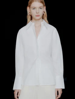 Camicia in popeline di cotone - BIANCO OTTICO