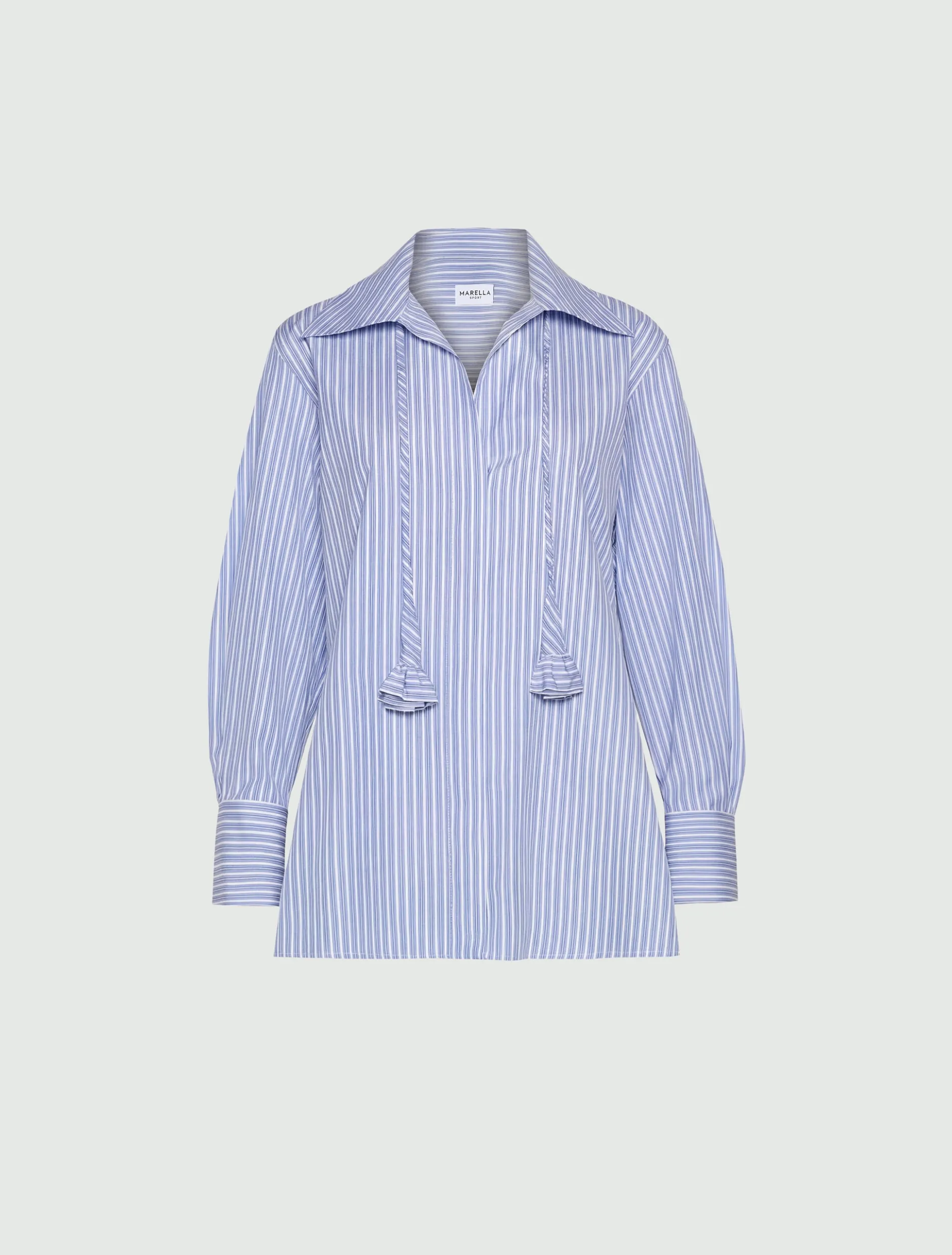 Camicia in popeline di cotone - AZZURRO