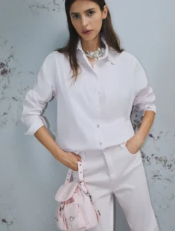 Camicia in popeline leggero - ROSA