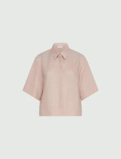 Camicia in puro lino con strass - CIPRIA