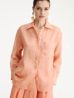 Camicia in ramié - ROSA ANTICO