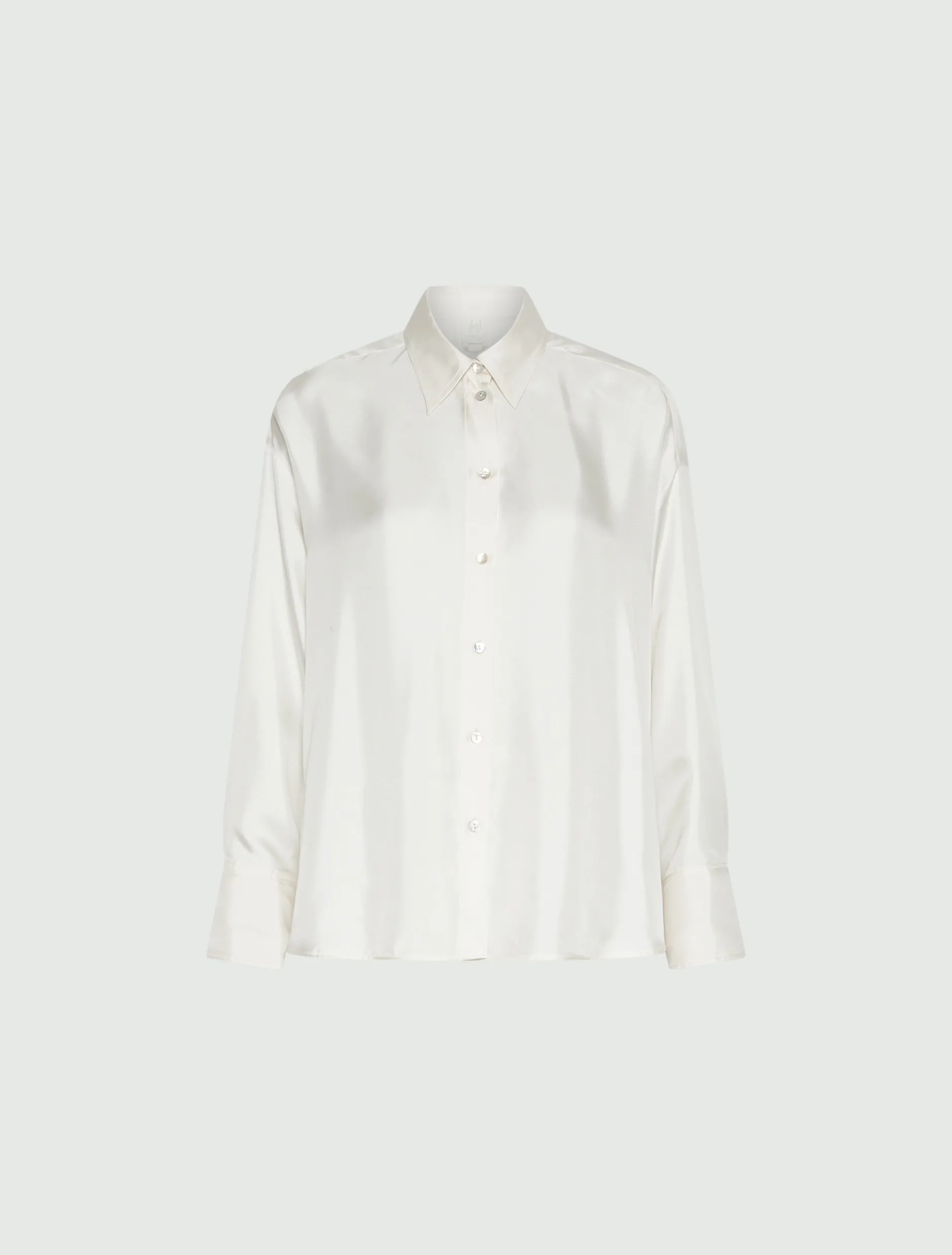 Camicia in seta - BIANCO LANA