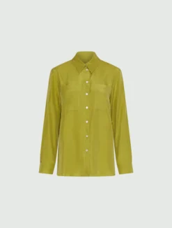 Camicia in seta habotai - VERDE