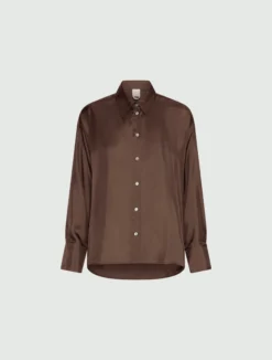 Camicia in seta - MARRONE
