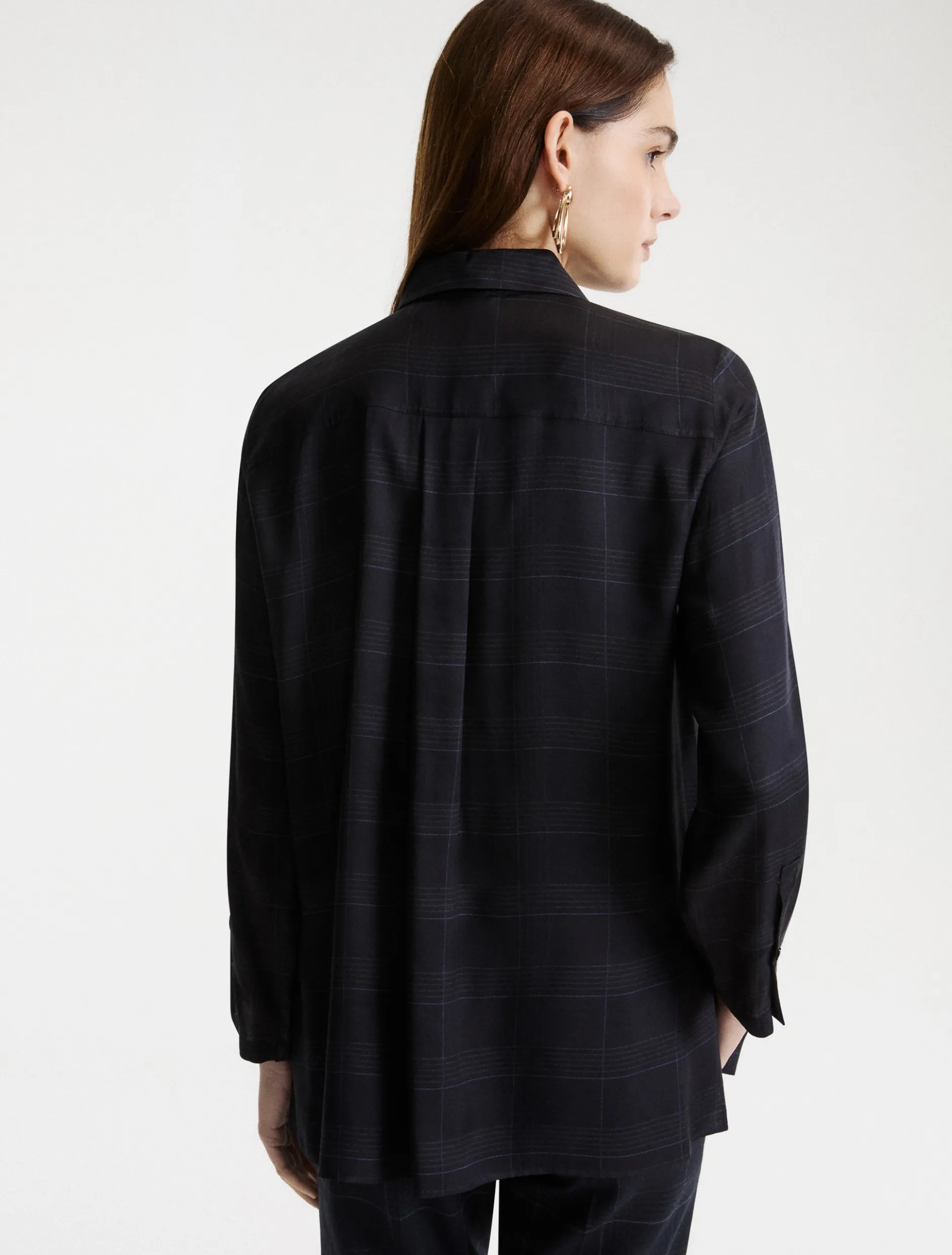 Camicia in twill stampato - BLU