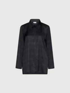 Camicia in twill stampato - BLU