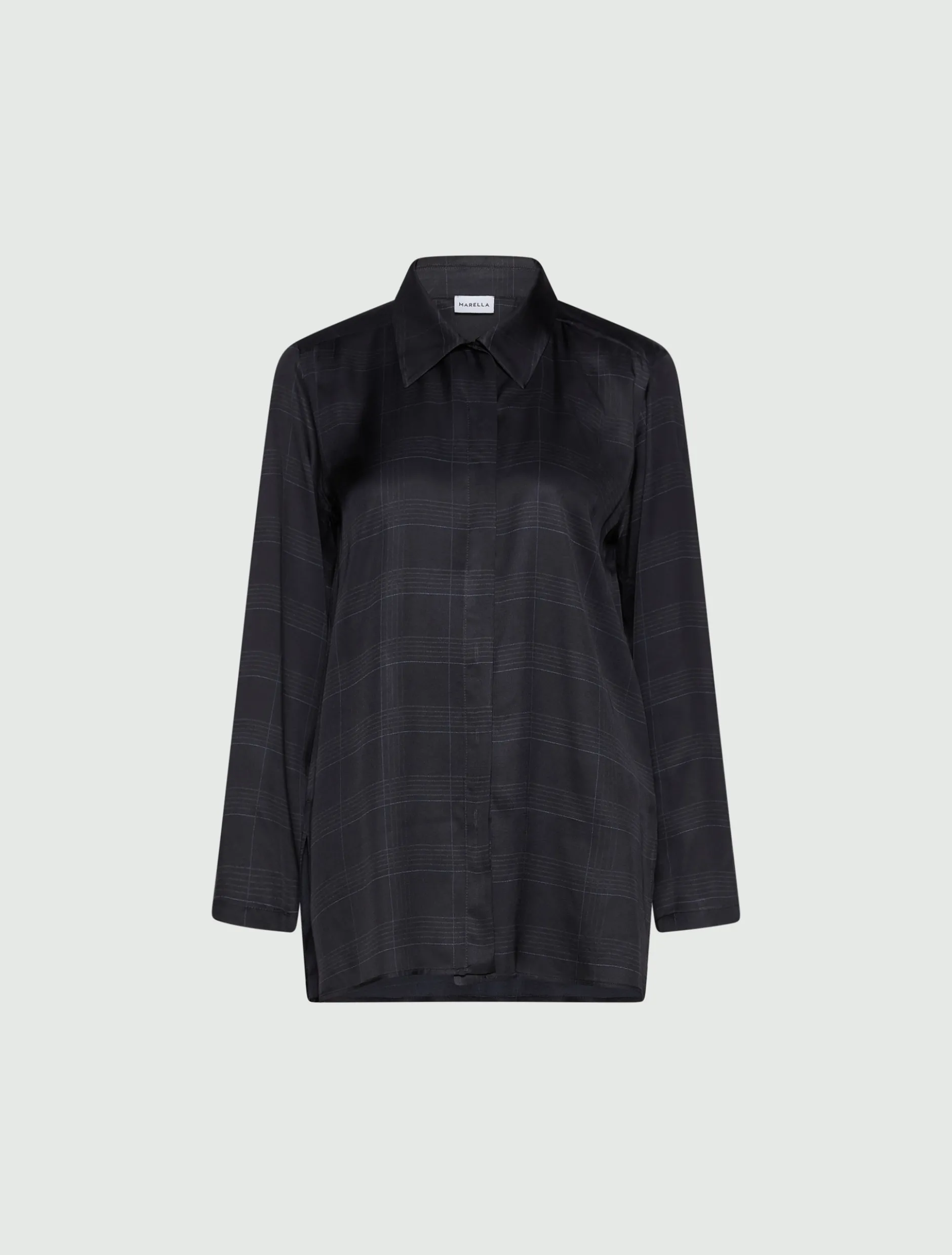 Camicia in twill stampato - BLU