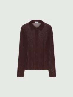 Camicia in viscosa e lurex - BORDEAUX