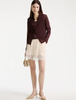 Camicia in viscosa e lurex - BORDEAUX