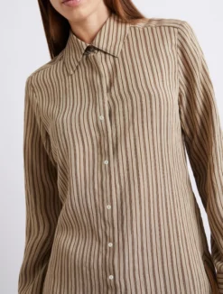 Camicia in viscosa - NOCCIOLA