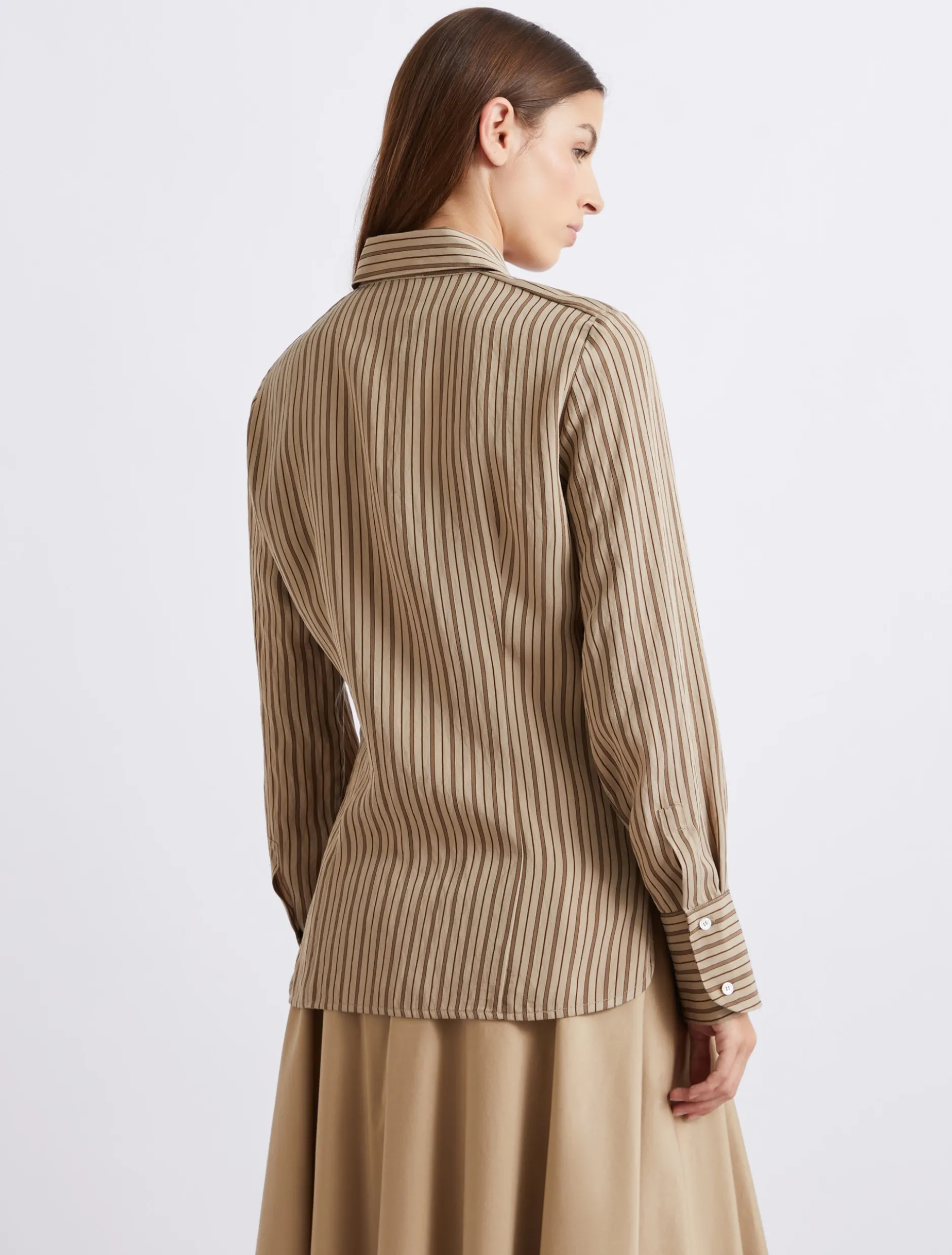 Camicia in viscosa - NOCCIOLA