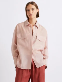 Camicia in voile di cotone e seta - CIPRIA