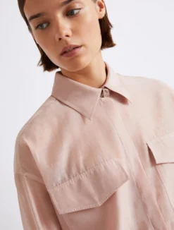 Camicia in voile di cotone e seta - CIPRIA
