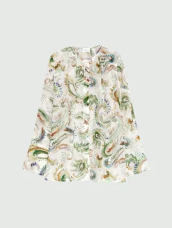 Camicia in voile di seta - BIANCO OTTICO