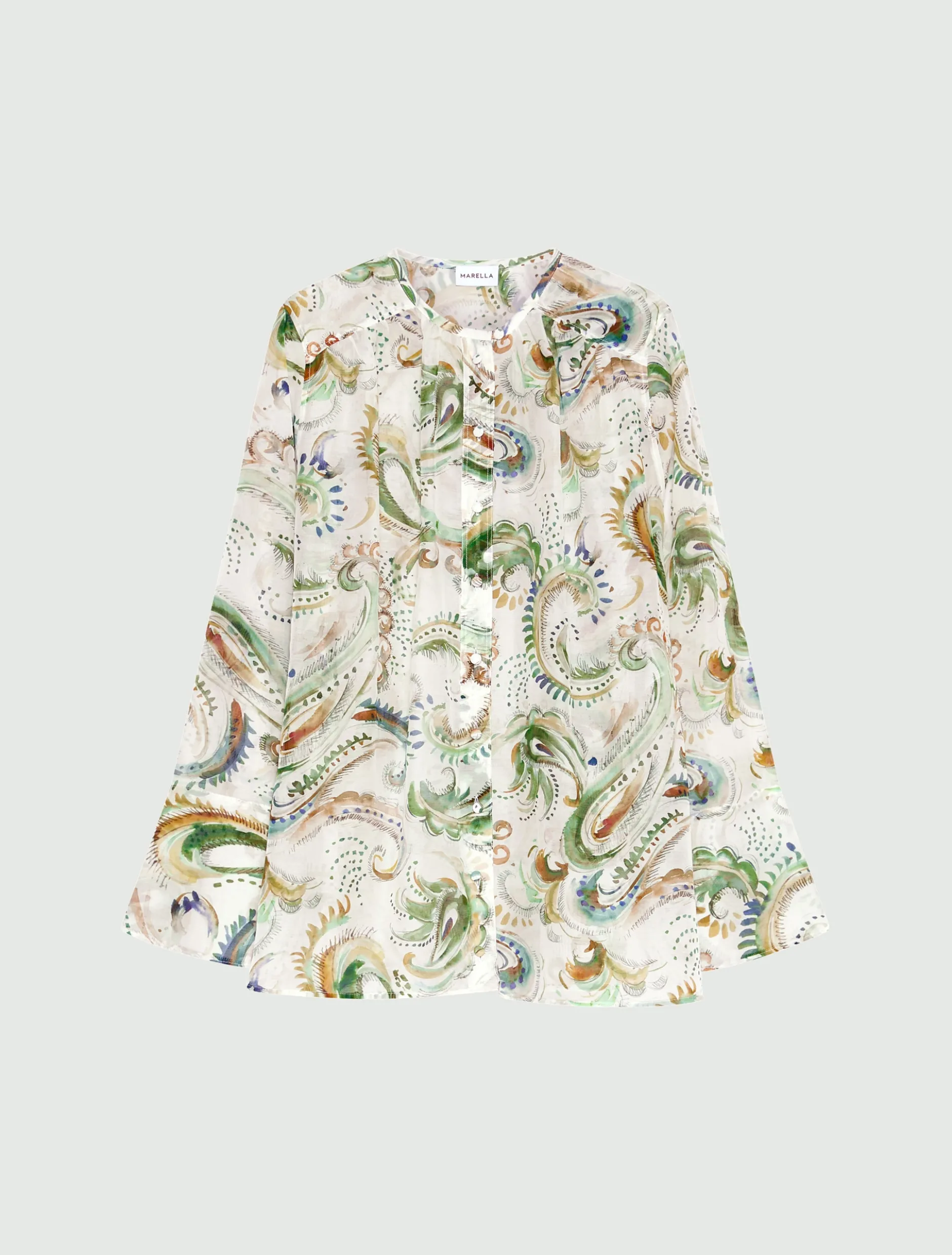 Camicia in voile di seta - BIANCO OTTICO