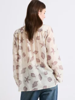 Camicia in voile di seta - BIANCO LANA