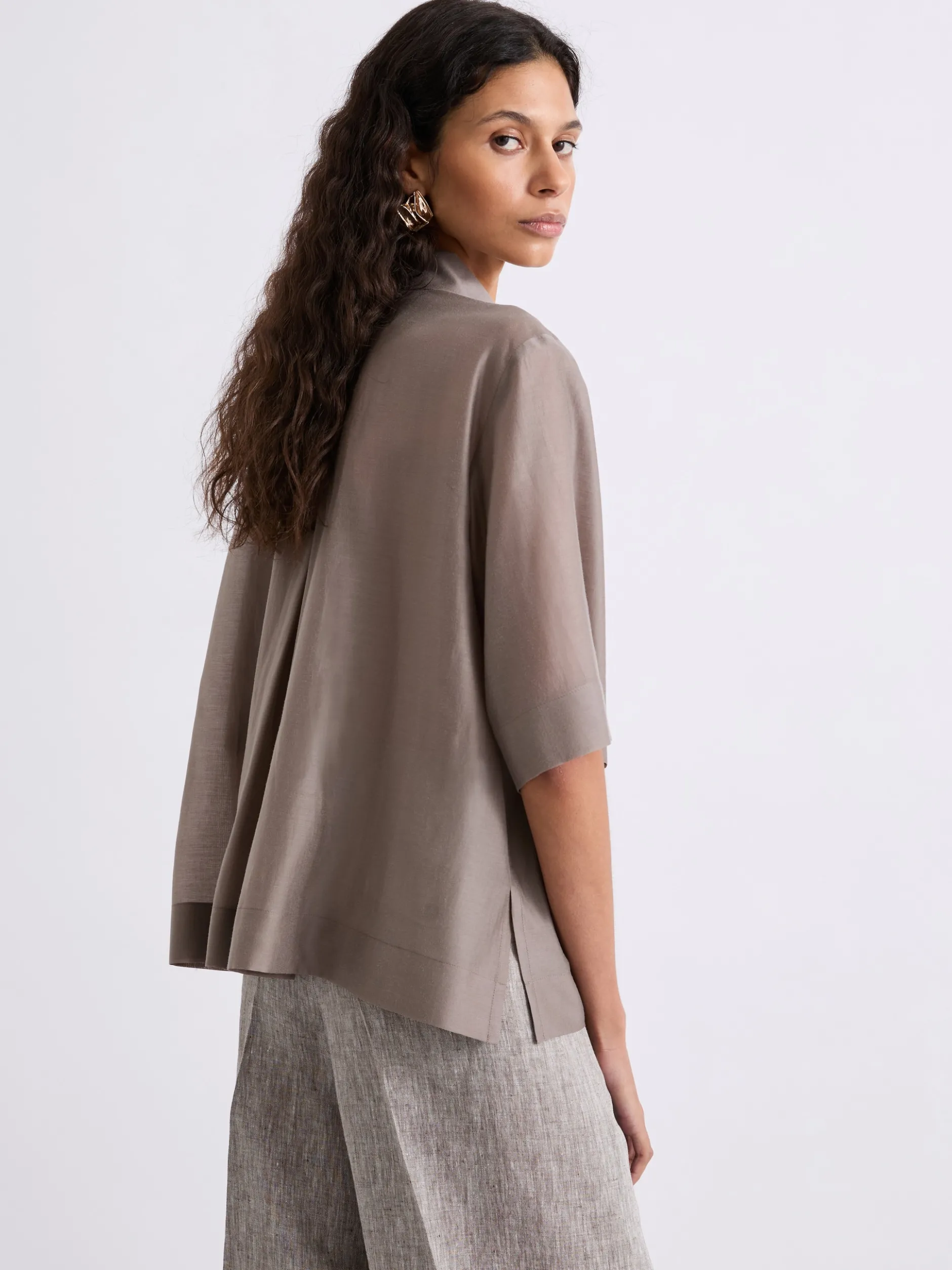 Camicia svasata in organza - STONE