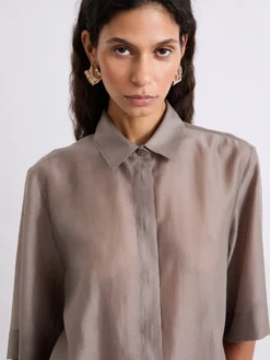 Camicia svasata in organza - STONE