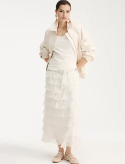 Canotta in jersey con micro strass - BIANCO LANA
