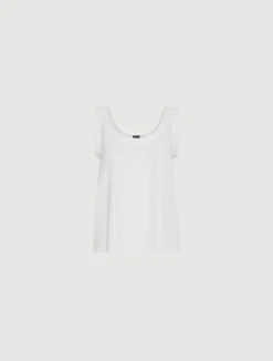 Canotta in satin light - BIANCO LANA