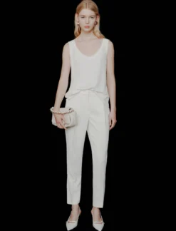 Canotta in satin light - BIANCO LANA