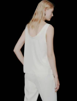 Canotta in satin light - BIANCO LANA
