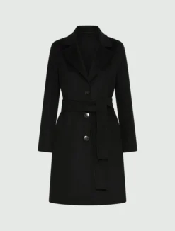 Cappotto monopetto in double - NERO