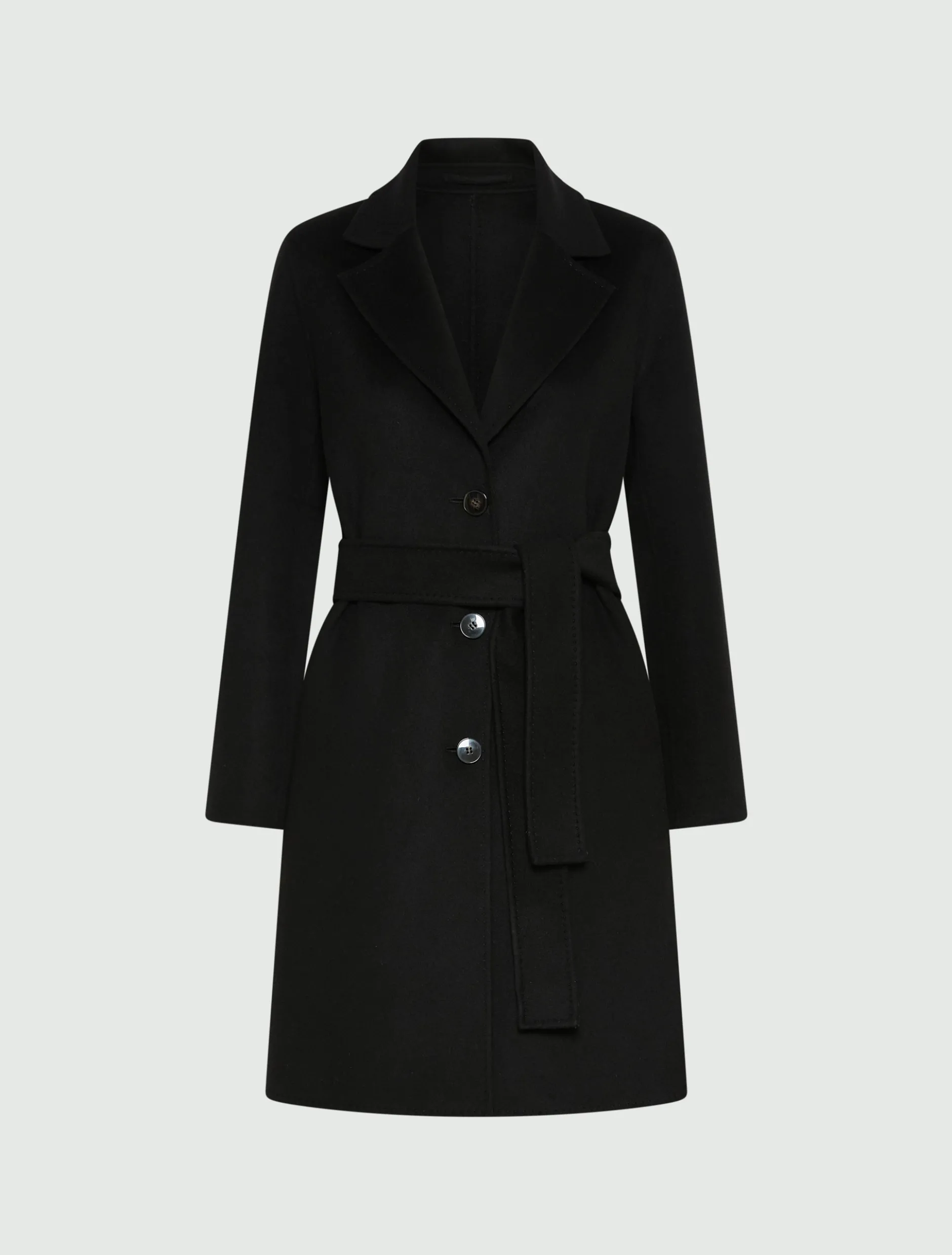 Cappotto monopetto in double - NERO