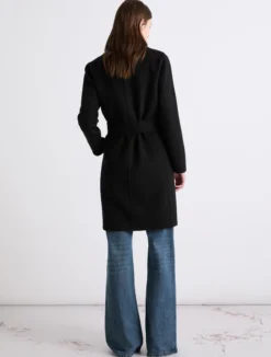 Cappotto monopetto in double - NERO