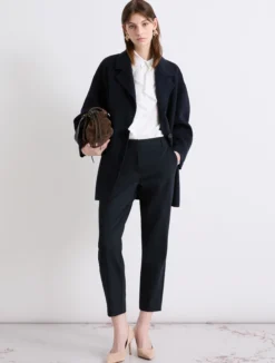Cappotto oversize in double - BLU
