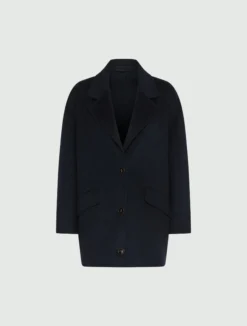 Cappotto oversize in double - BLU