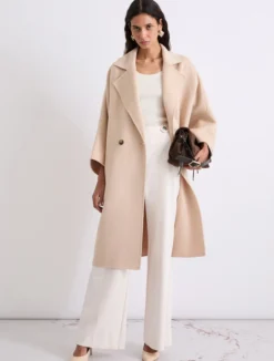 Cappotto oversize in double - NATURALE
