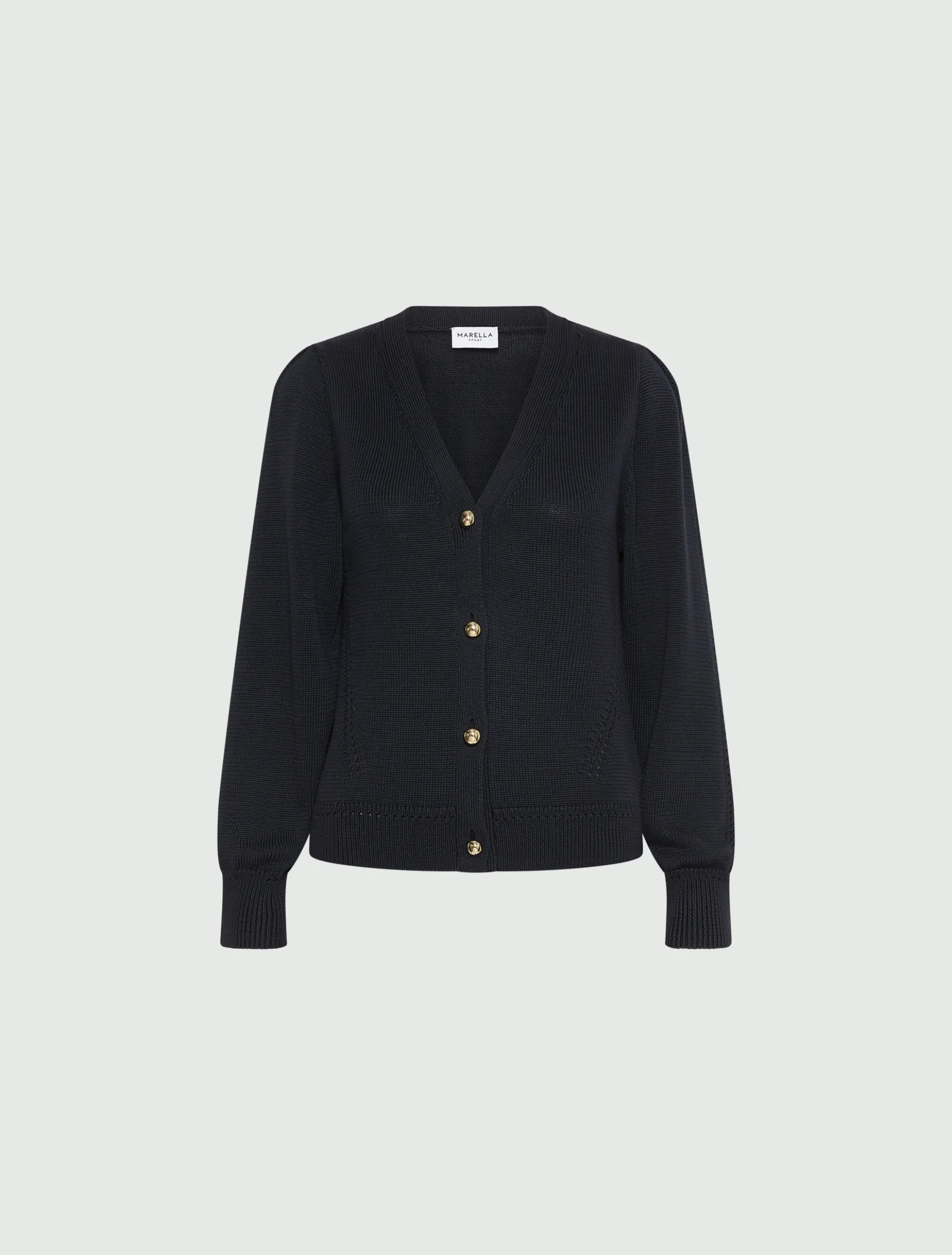 Cardigan aderente con scollo a V - BLU