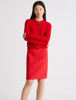 Cardigan in cashmere - ROSSO