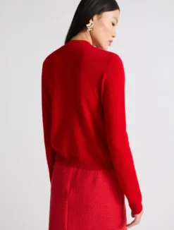 Cardigan in cashmere - ROSSO