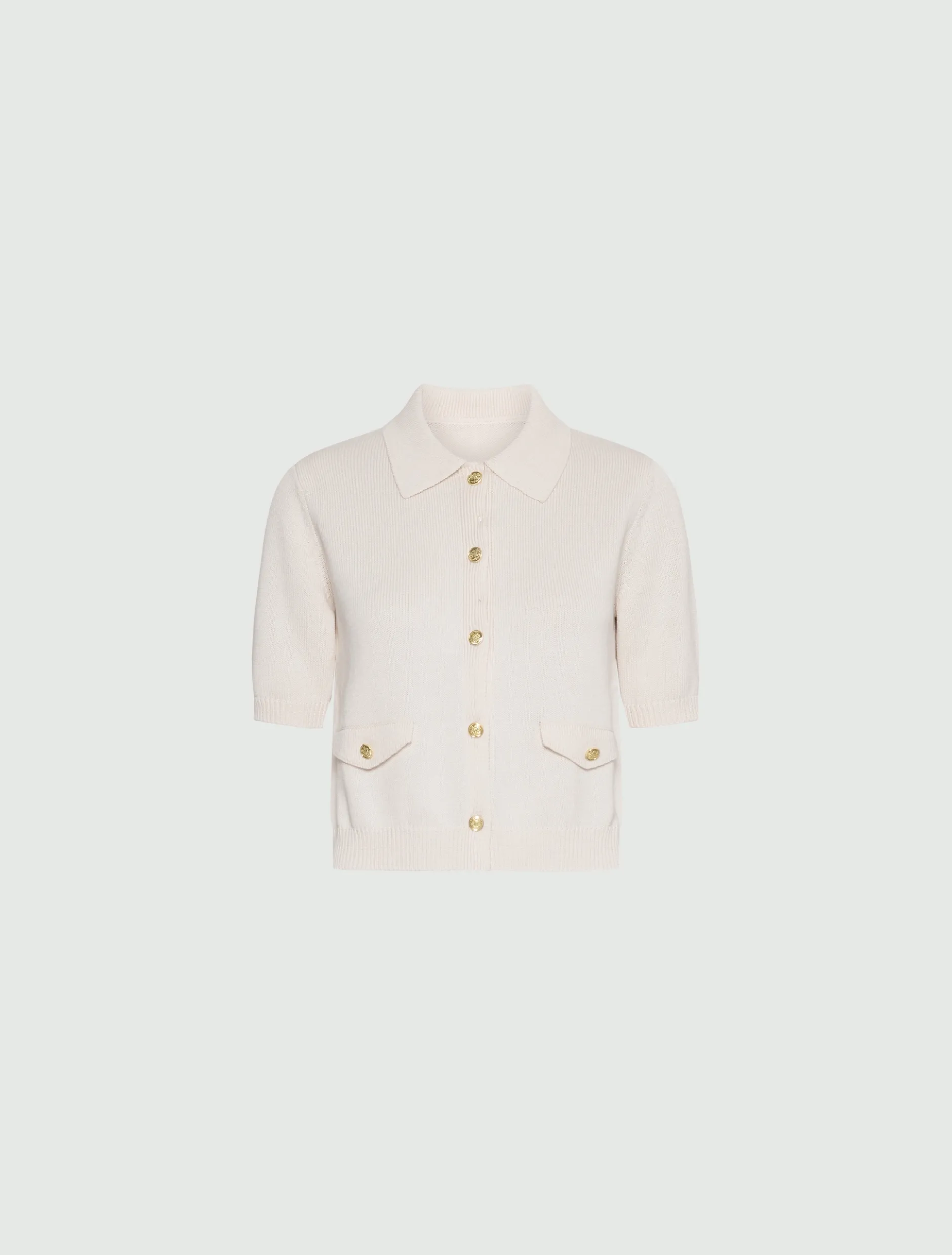 Cardigan in cotone e seta - PANNA
