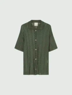 Cardigan in viscosa a maniche corte - VERDE