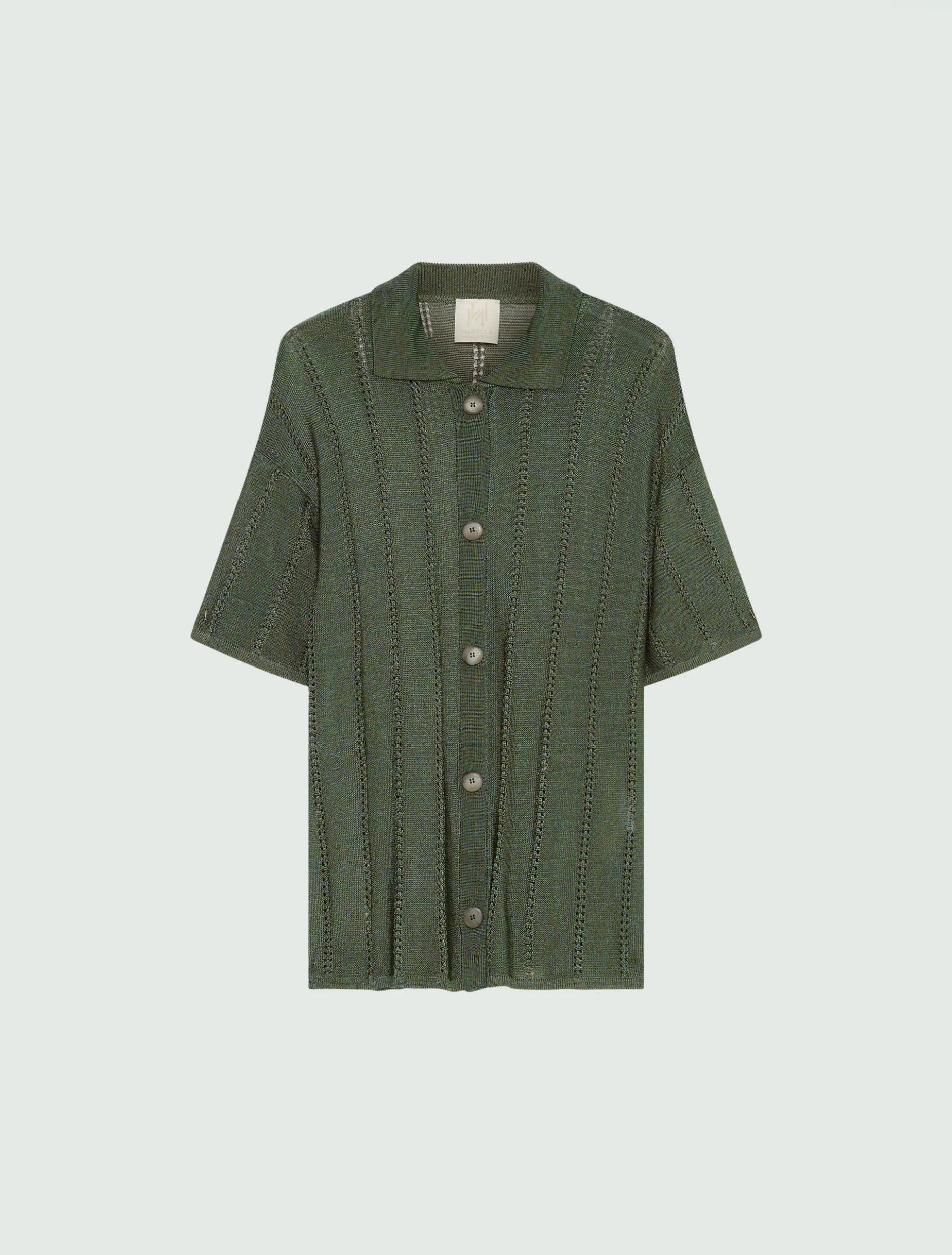 Cardigan in viscosa a maniche corte - VERDE